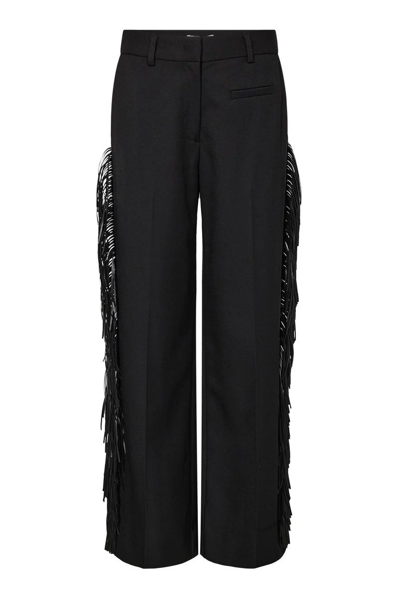 Haute L'Amitié - Premiere Fringe Plain Pant Hl10921 - Black