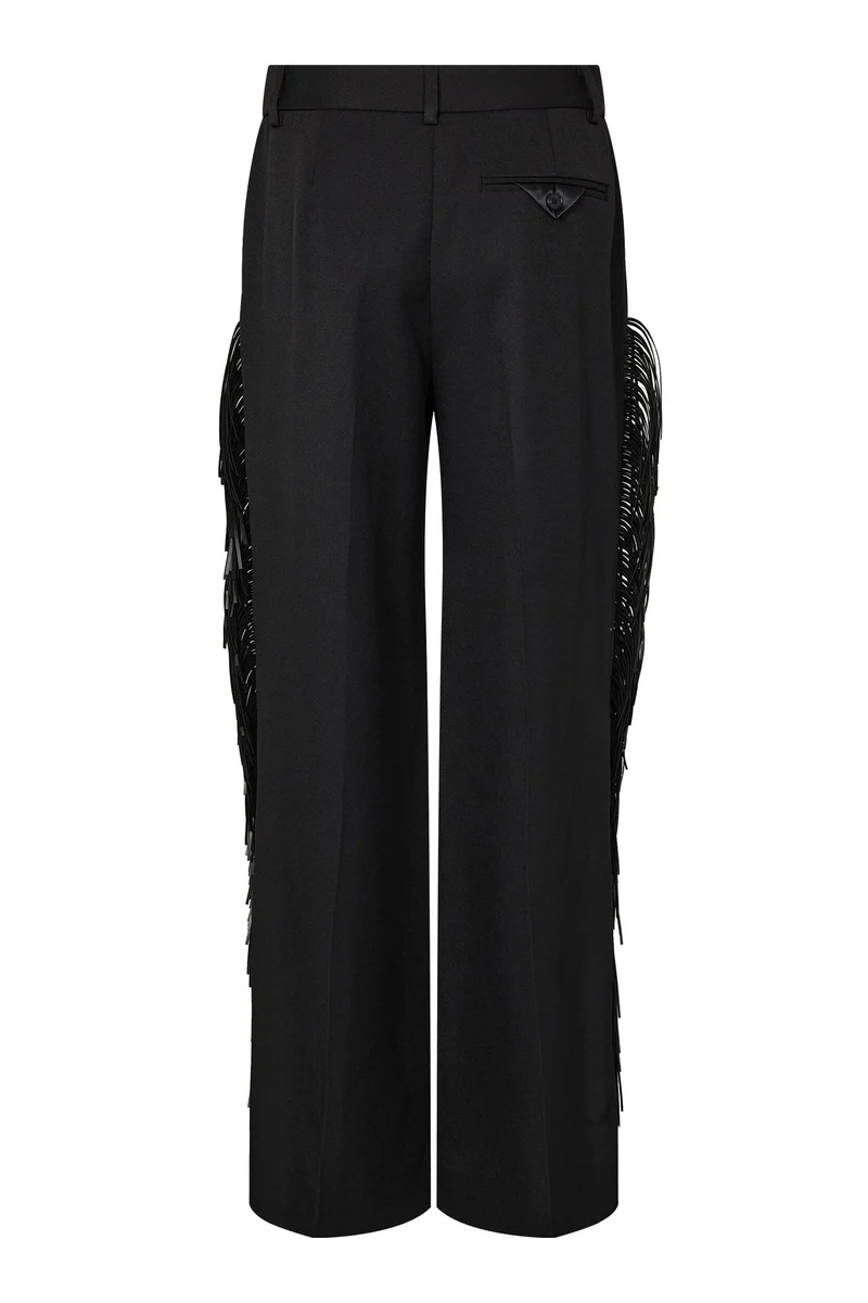 Haute L'Amitié - Premiere Fringe Plain Pant Hl10921 - Black