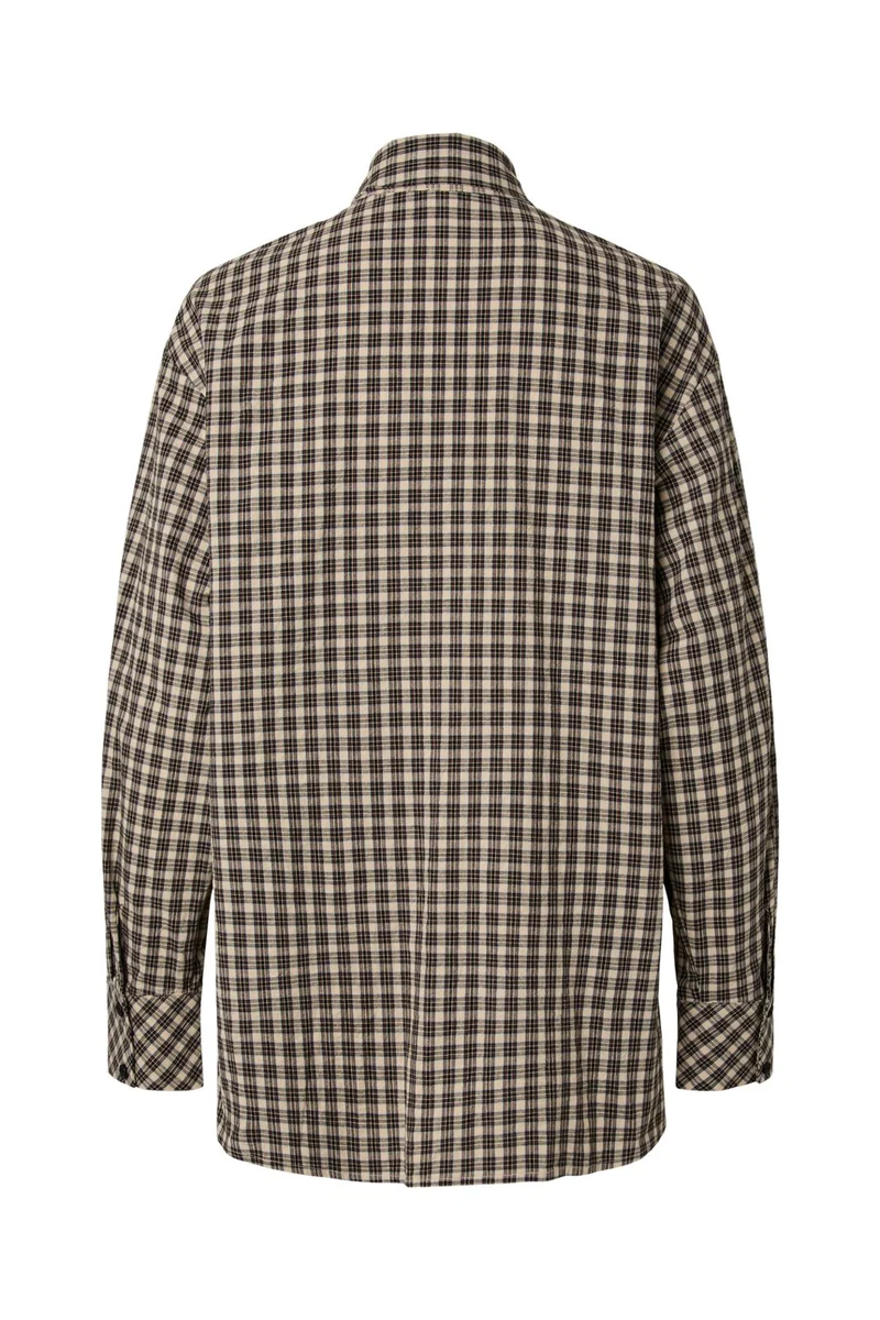 YAS - Yascarlina Ls Long Shirt - 5108963 Chocolate Brown W. Checks