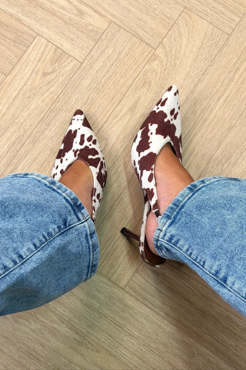 Bloom - Begonia Stiletto - Cow Print