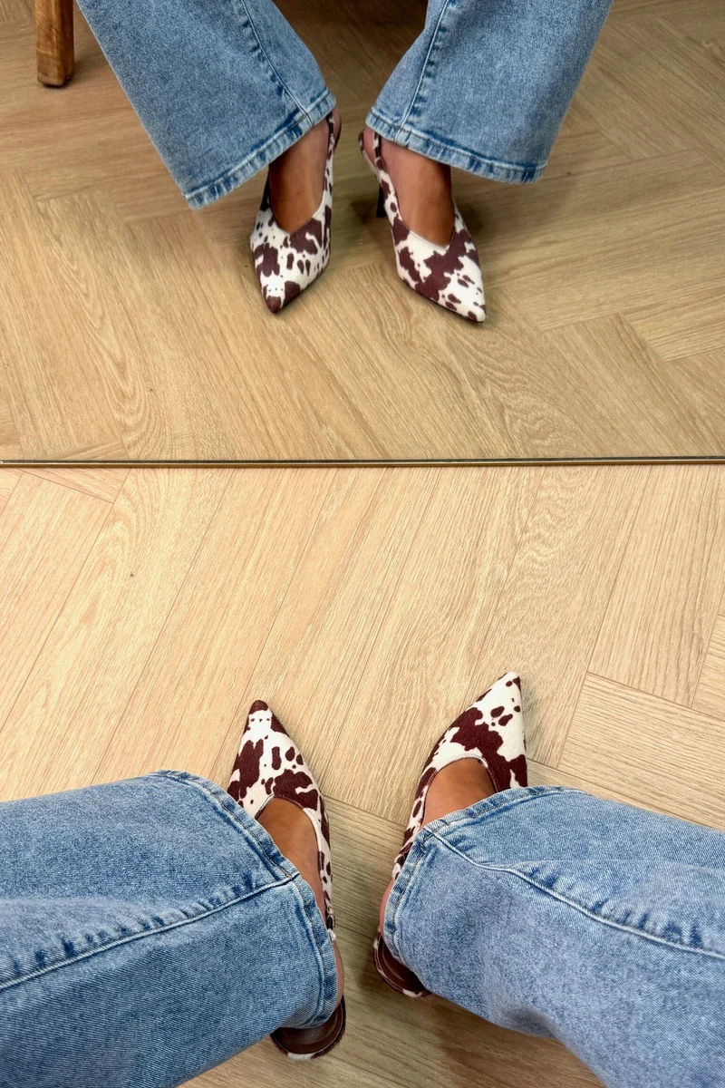 Bloom - Begonia Stiletto - Cow Print