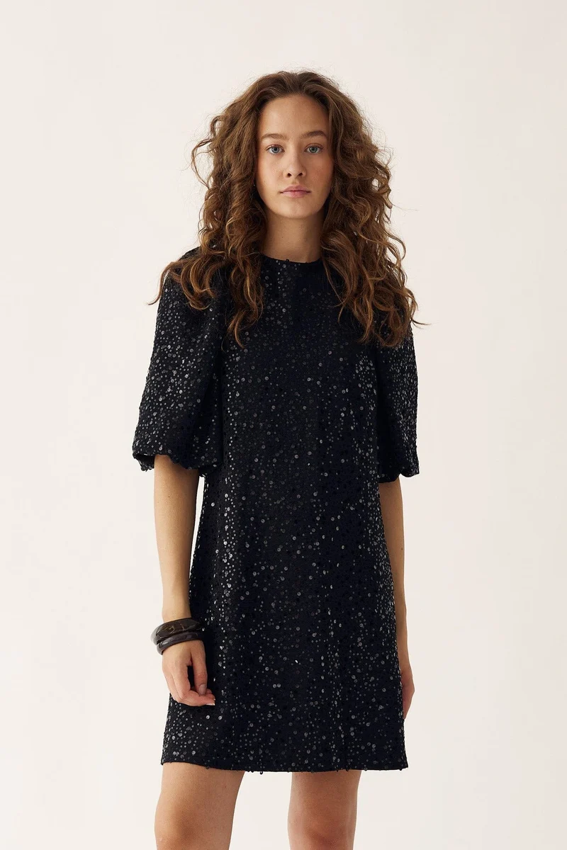 Noella - Pastis Short Dress - 004 Black