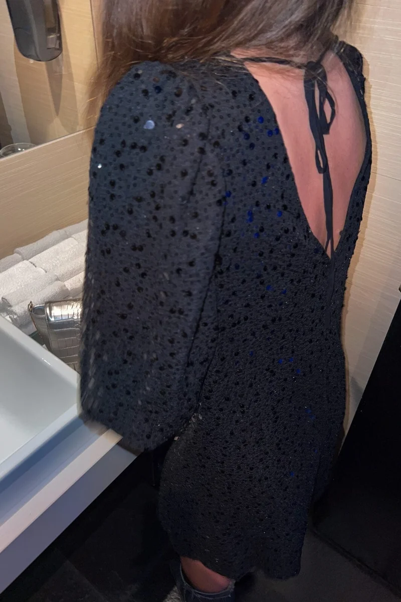 Noella - Pastis Short Dress - 004 Black
