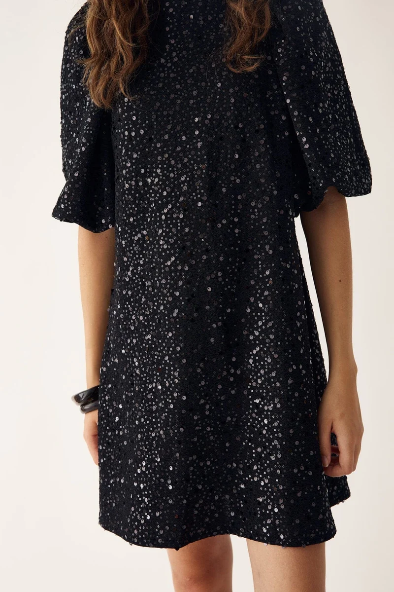 Noella - Pastis Short Dress - 004 Black