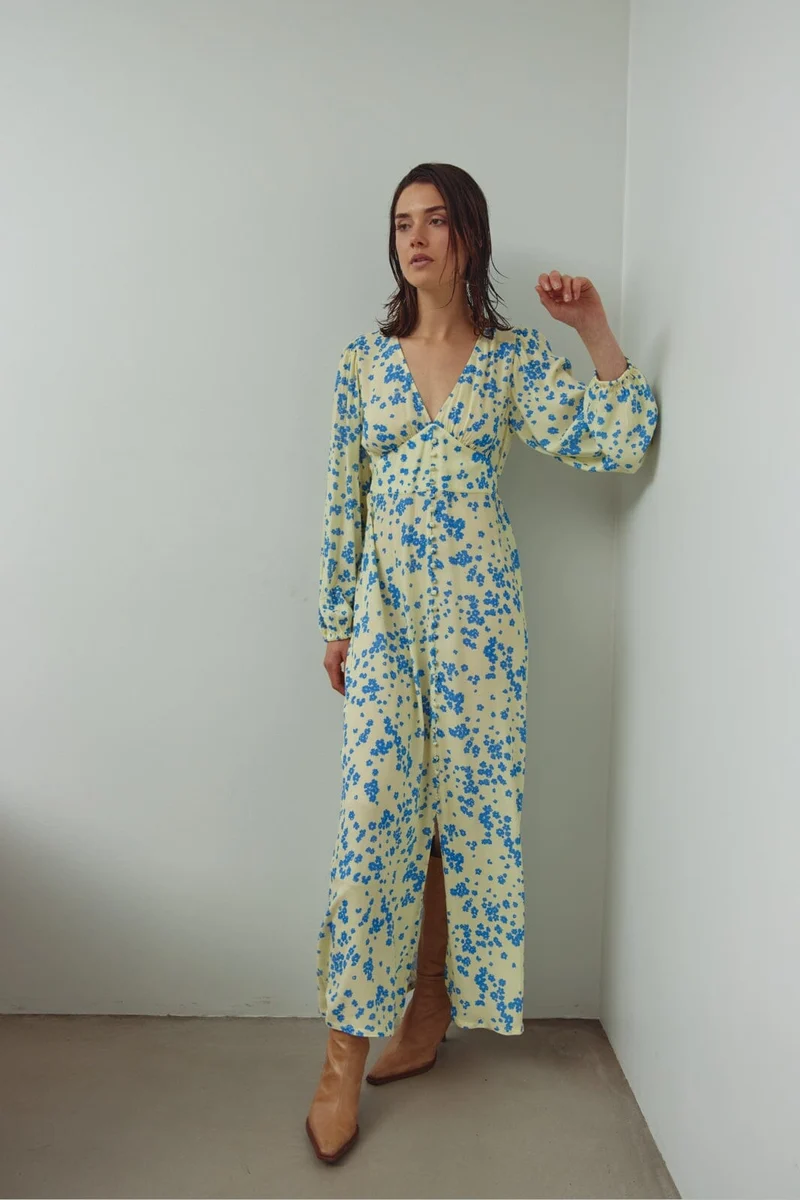 Noella - N-Lilith Maxi Dress 15130003 - 1432 - Deja Yellow Print
