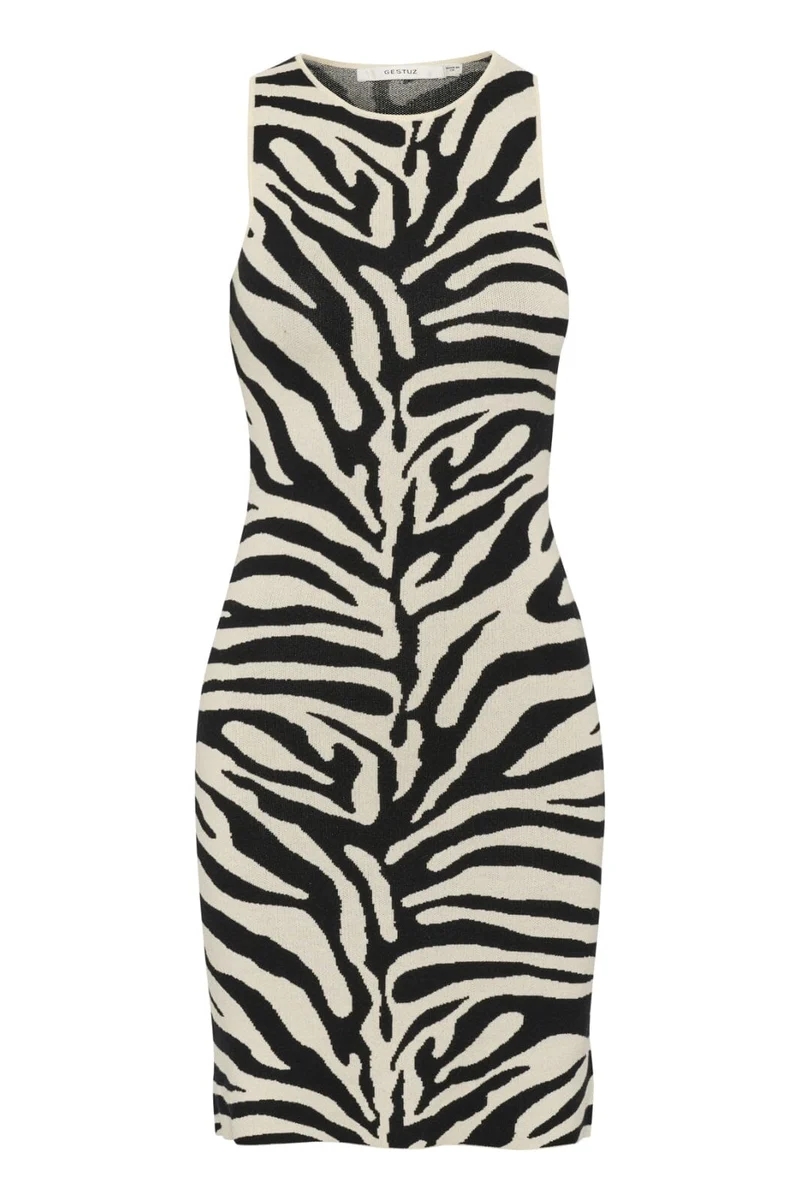 Gestuz - Gzzebba Dress 10910342 - 107873 - Black/Birch Tiger