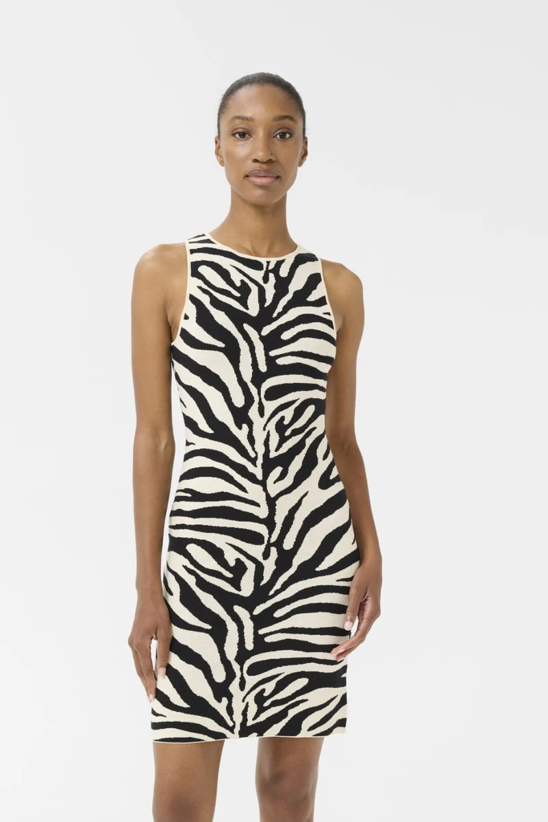 Gestuz - Gzzebba Dress 10910342 - 107873 - Black/Birch Tiger