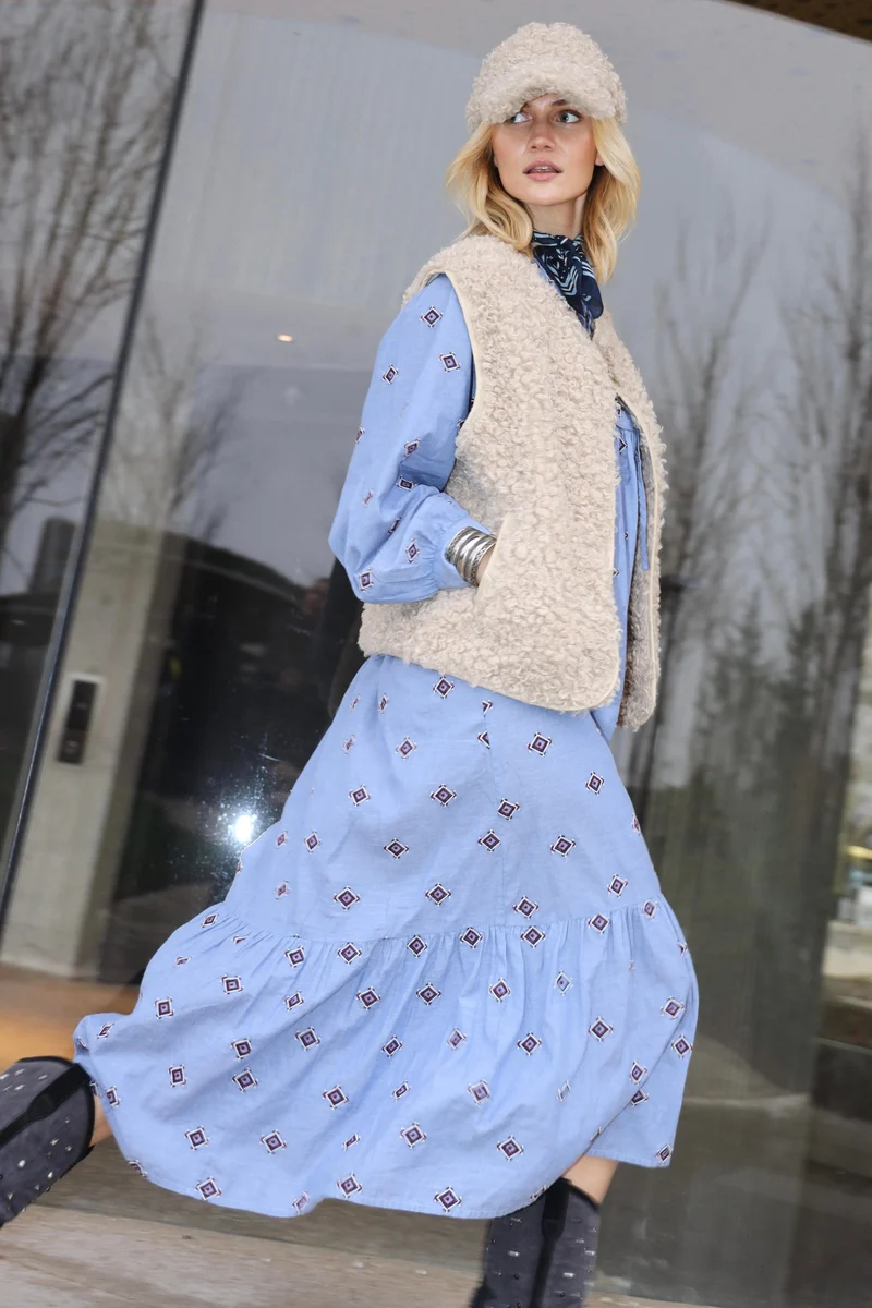 Lollys Laundry - Latourll Maxi Dress Ls25435-3007 - 22 Light Blue