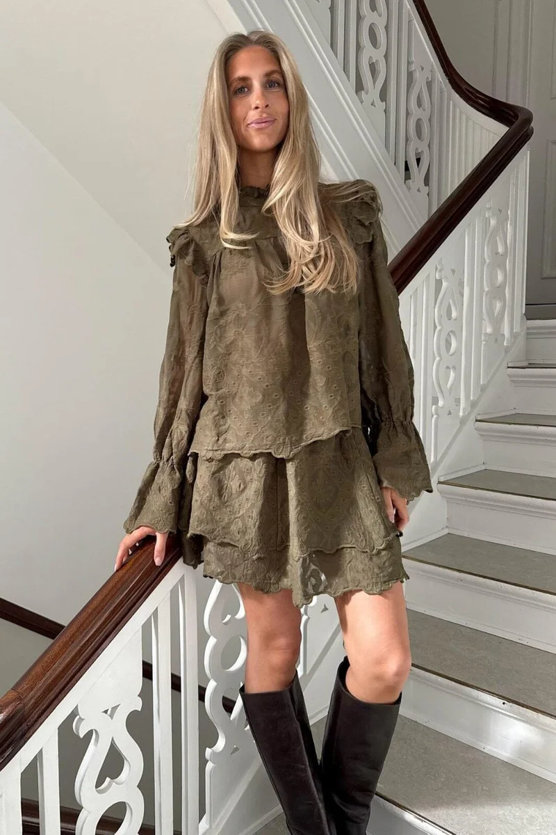BYIC - Ellinoric Lace Shirt 2550 - Vintage Olive