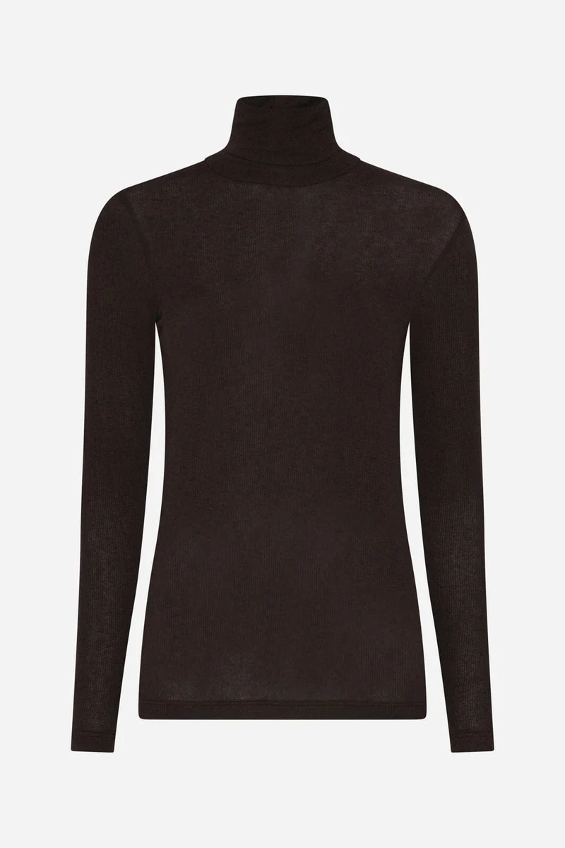 Bruuns Bazaar - Angelabb Roll Neck Bbw1070n - Dark Brown