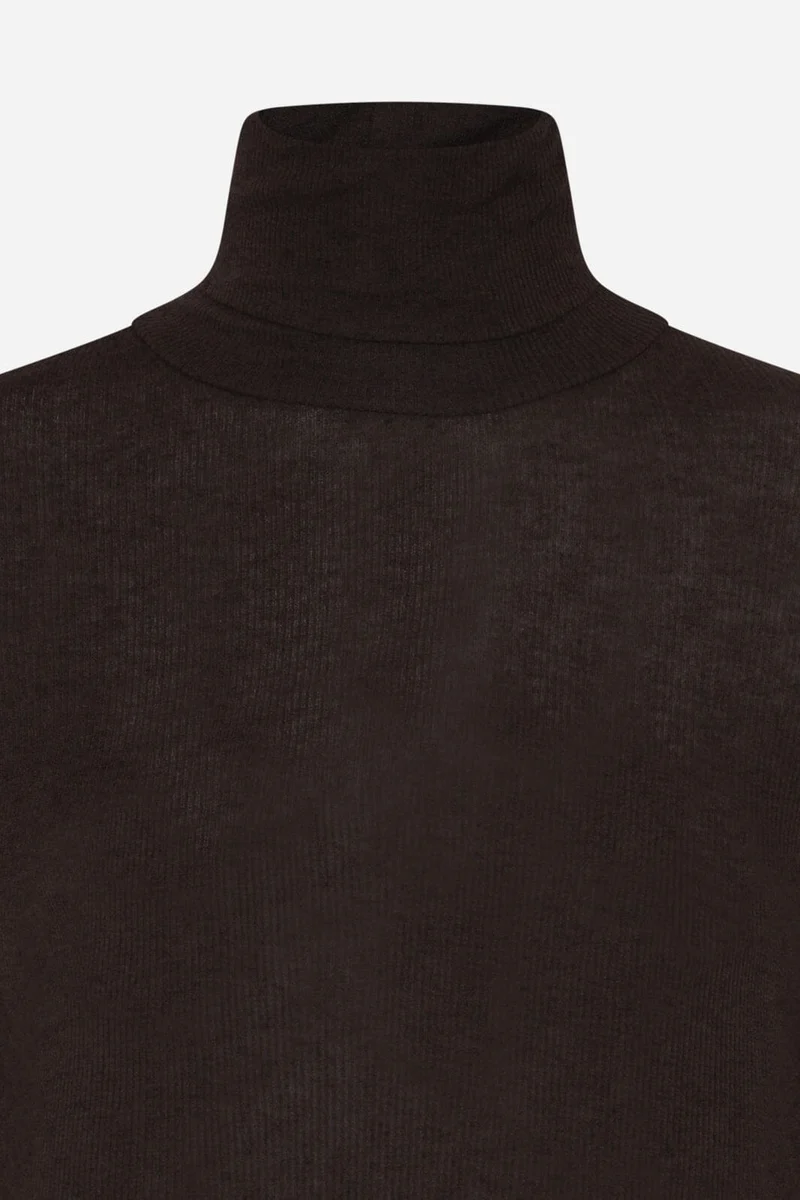Bruuns Bazaar - Angelabb Roll Neck Bbw1070n - Dark Brown