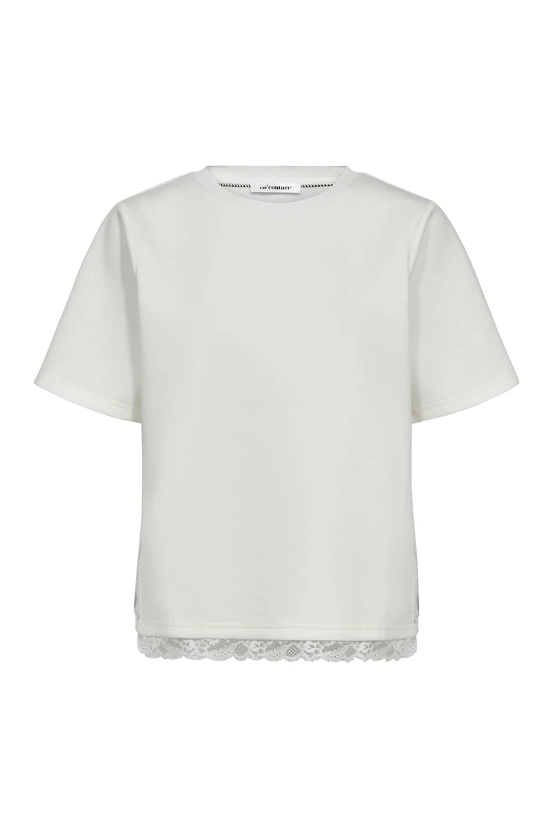 Co´Couture - Evicc Lace Tee 43031 - 4000 - White