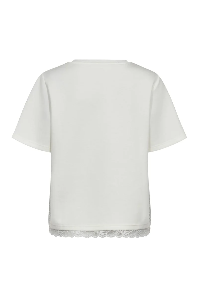 Co´Couture - Evicc Lace Tee 43031 - 4000 - White