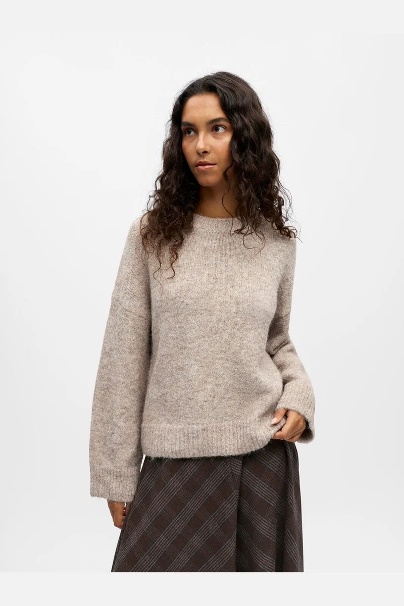 Object - Objsaggia Ls Lo Pullover - 4856934 Humus Melange