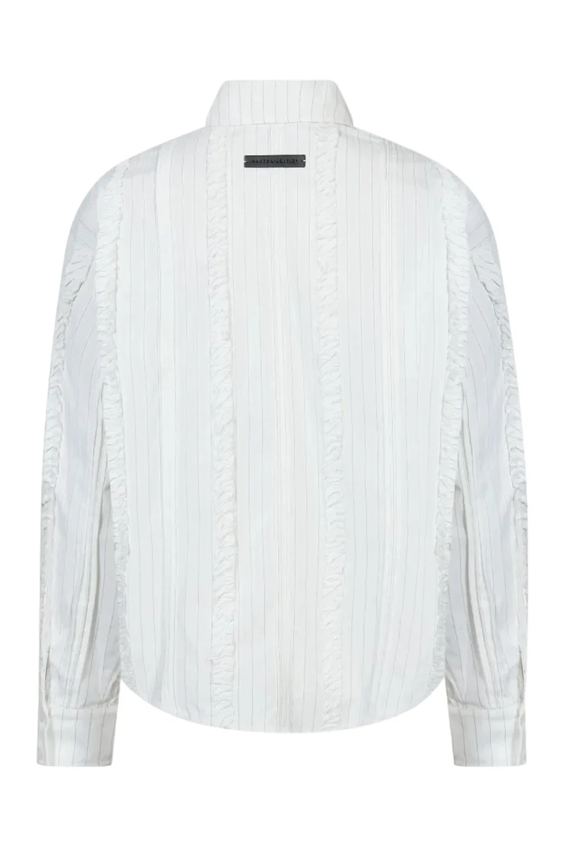 Haute L'Amitié - Inez Pin Frill Tie Shirt Hl10981 - Off-White
