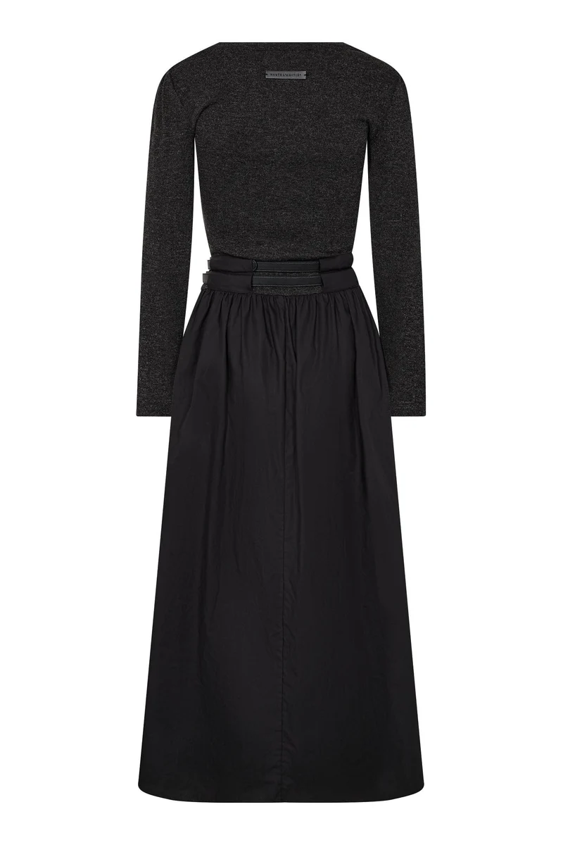Haute L'Amitié - Hailey Mix Belt Dress Hl10930 - Black