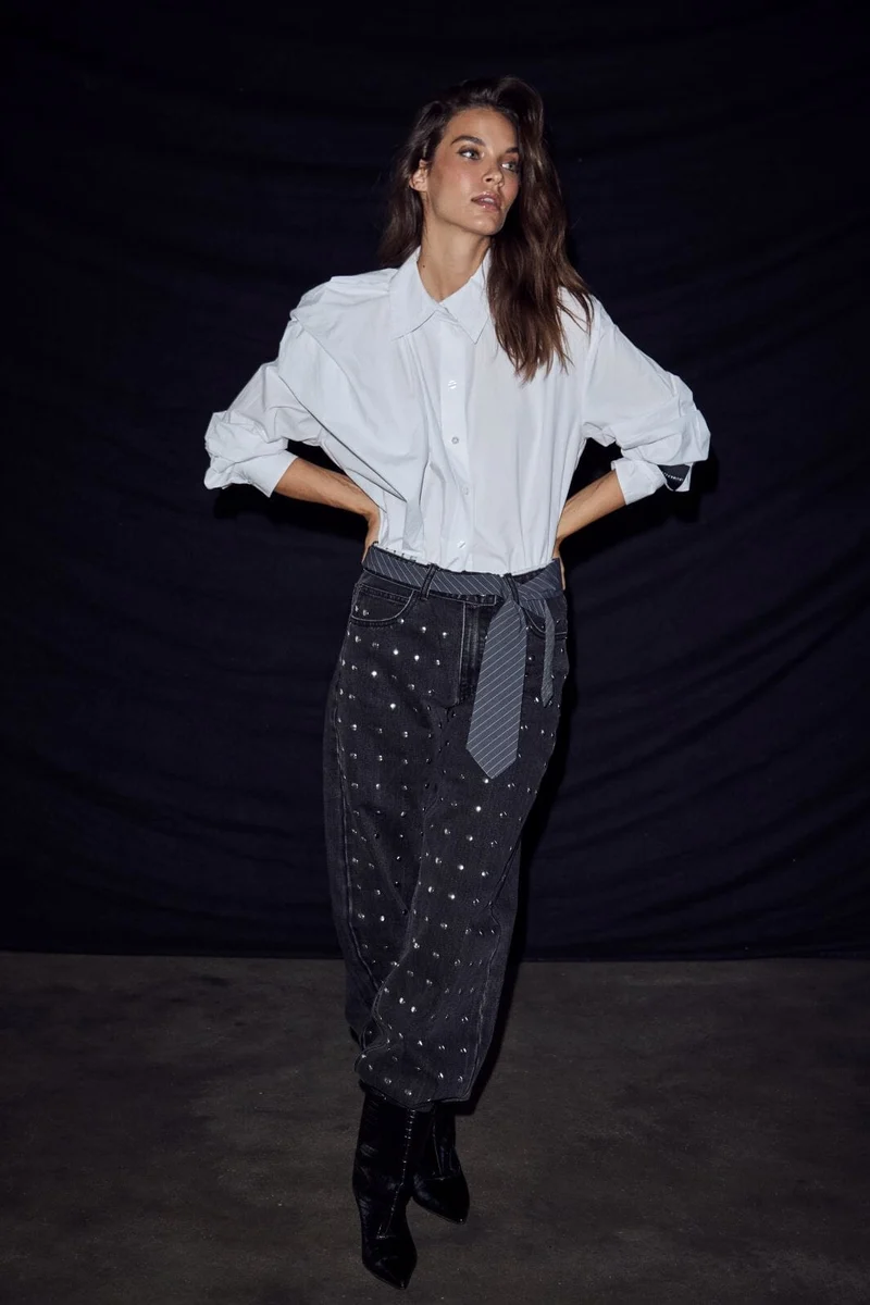 Haute L'Amitié - Cosmopolitan Drape Shirt Hl10904 - White