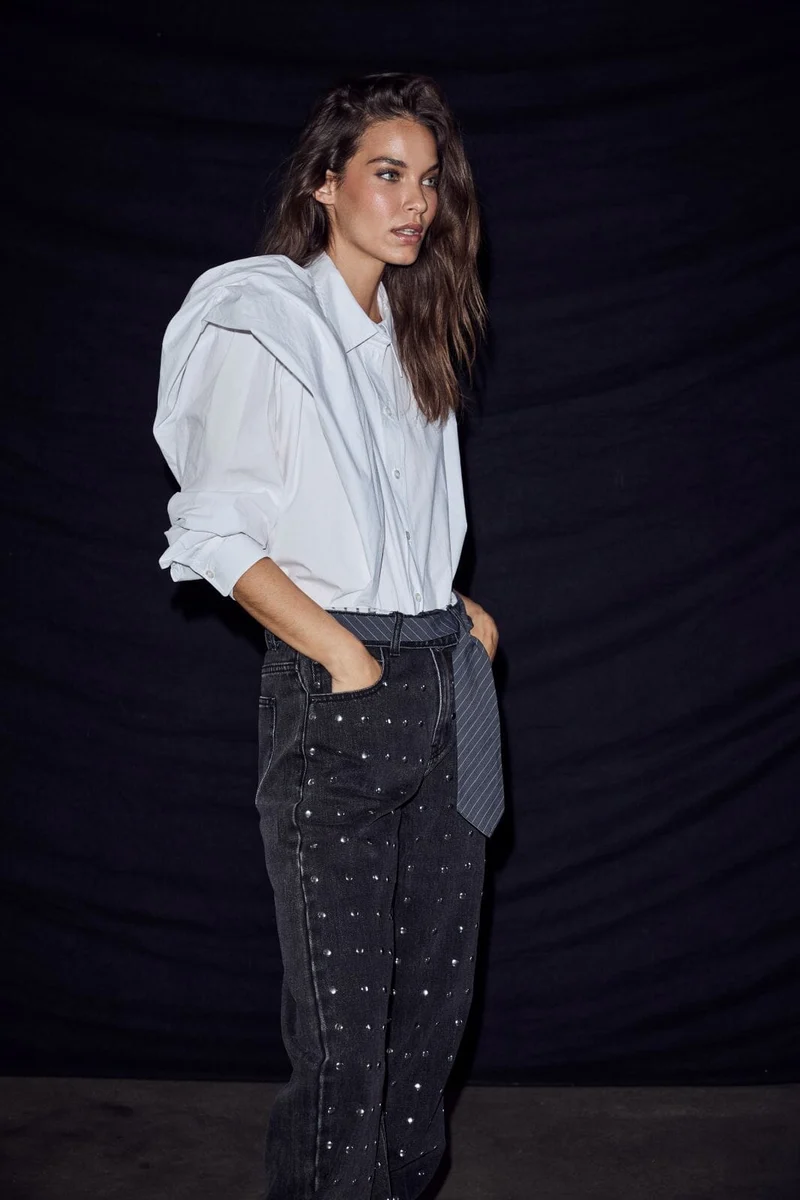 Haute L'Amitié - Cosmopolitan Drape Shirt Hl10904 - White