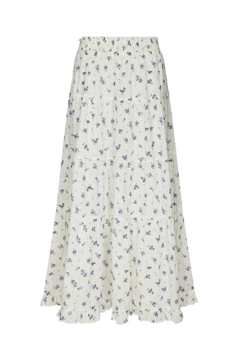 Neo Noir - Asta Small Blossom Skirt 165649 - 252 - White Blue