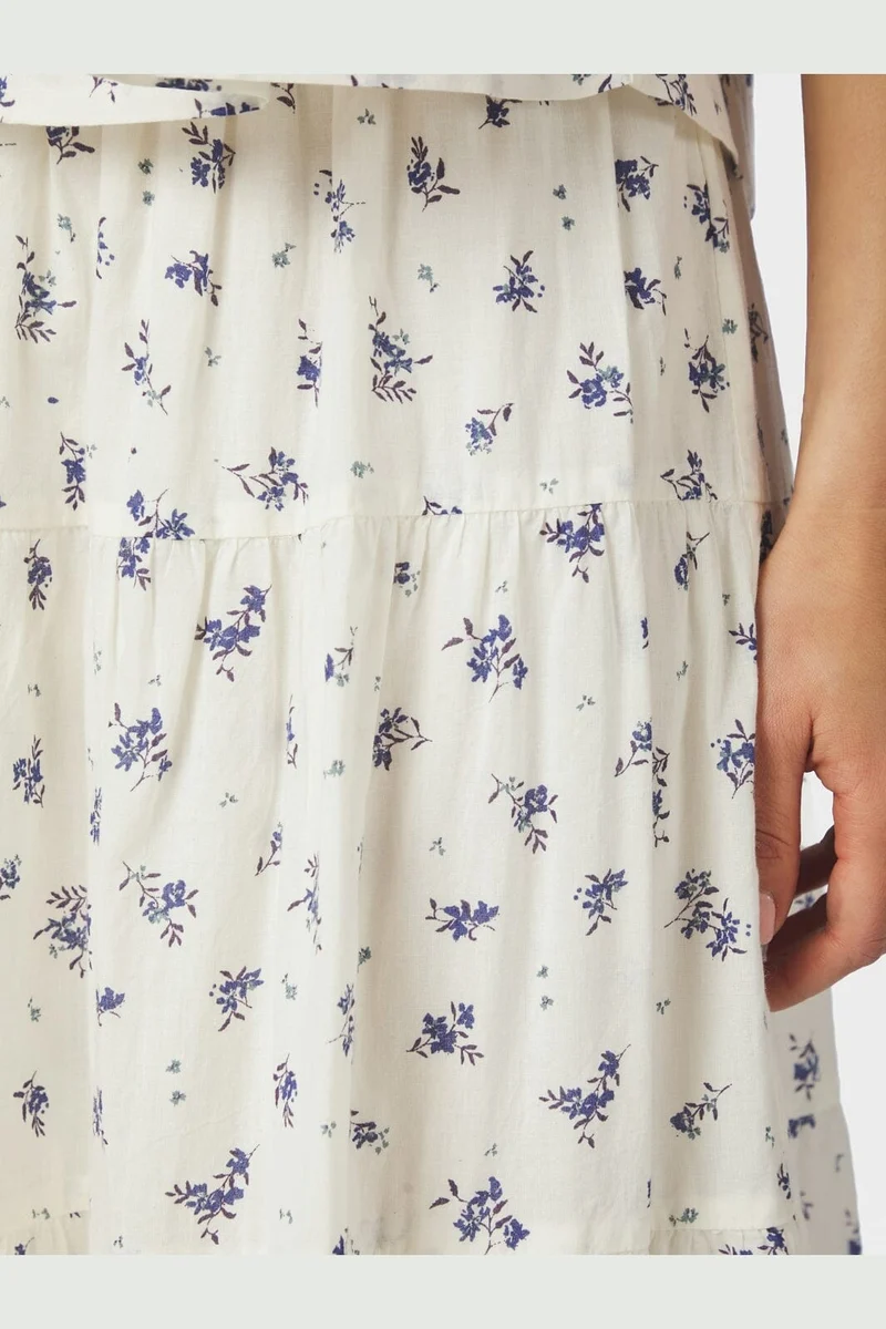 Neo Noir - Asta Small Blossom Skirt 165649 - 252 - White Blue