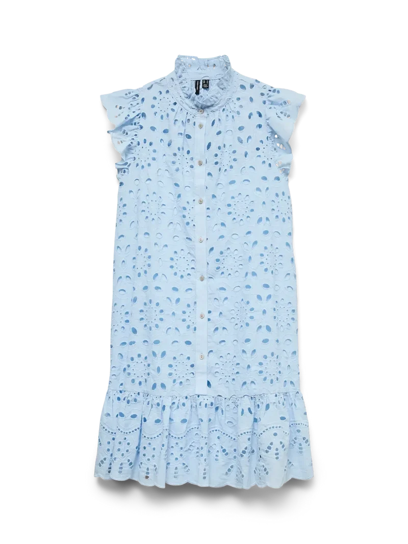 Vero Moda - Vmquinn Sl Emb Short Dress Sb2 - 5074766 Windsurfer