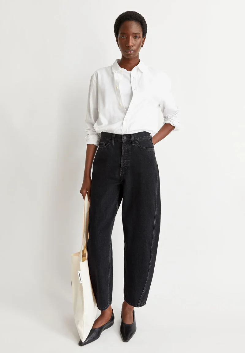 ARMEDANGELS Baarly High Waist Barrel Jeans ebony black