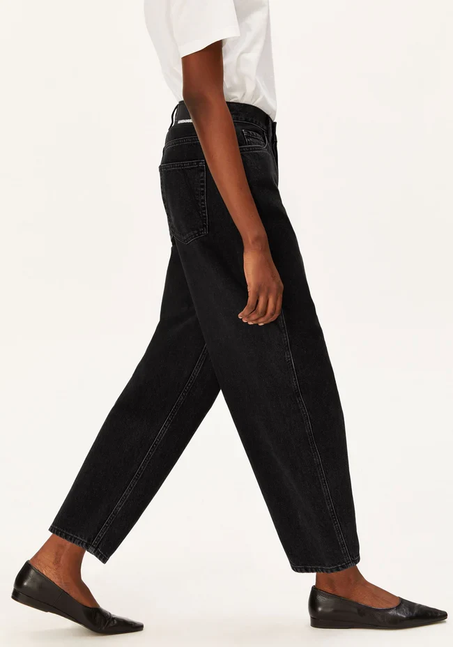ARMEDANGELS Baarly High Waist Barrel Jeans ebony black