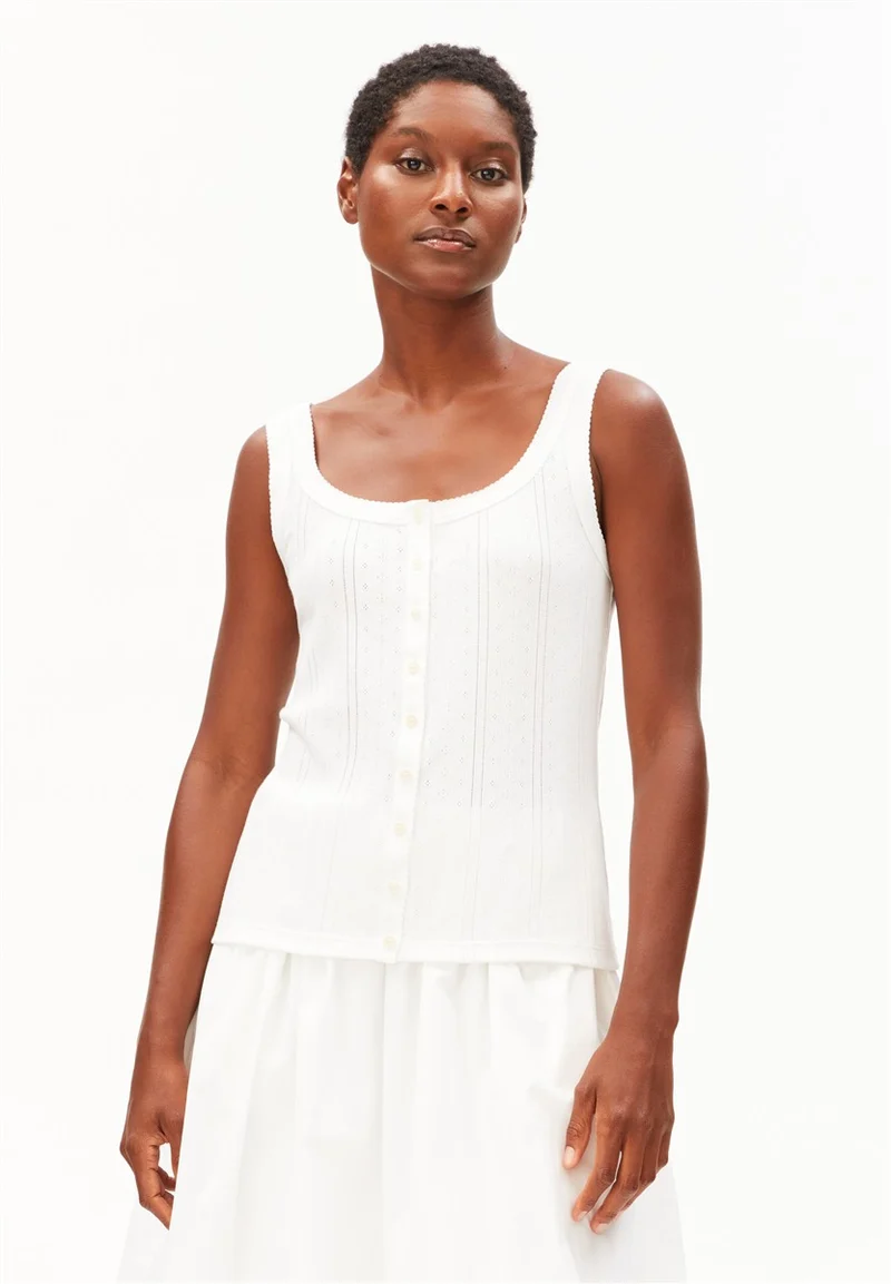 ARMEDANGELS Pointelle Top white