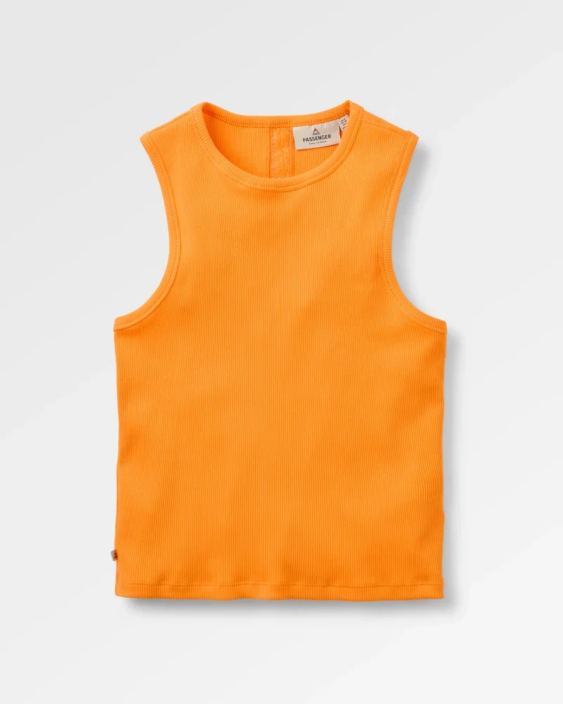 PASSENGER Atmos Ribbed Tank Top bright orange