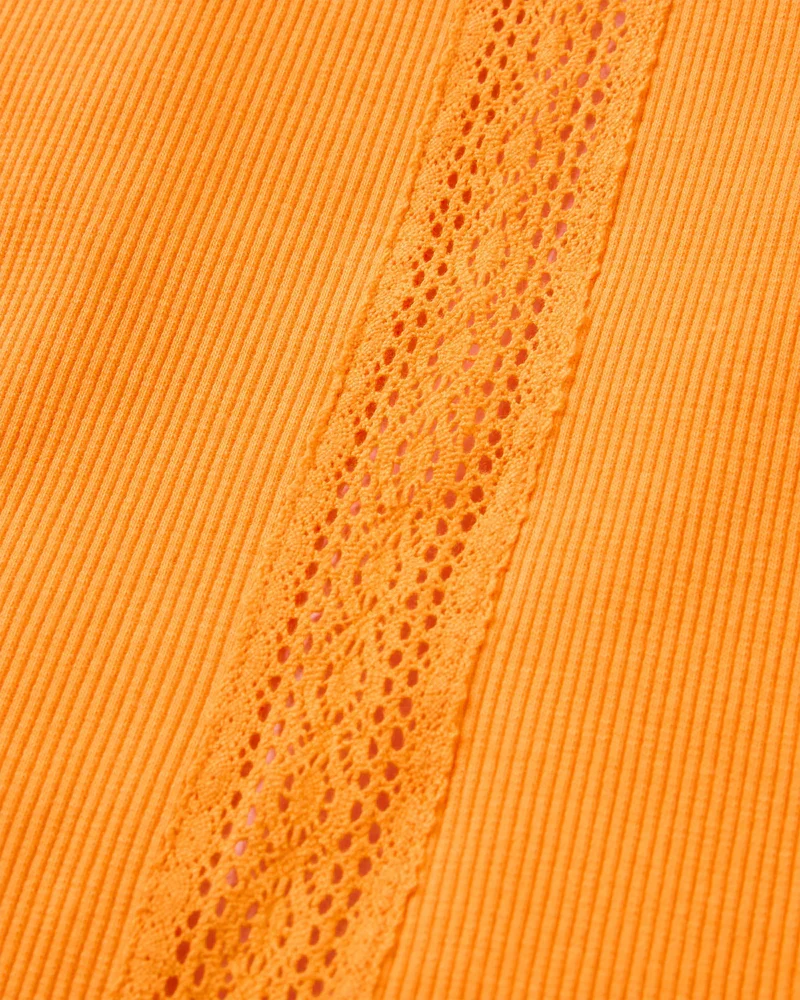 PASSENGER Atmos Ribbed Tank Top bright orange
