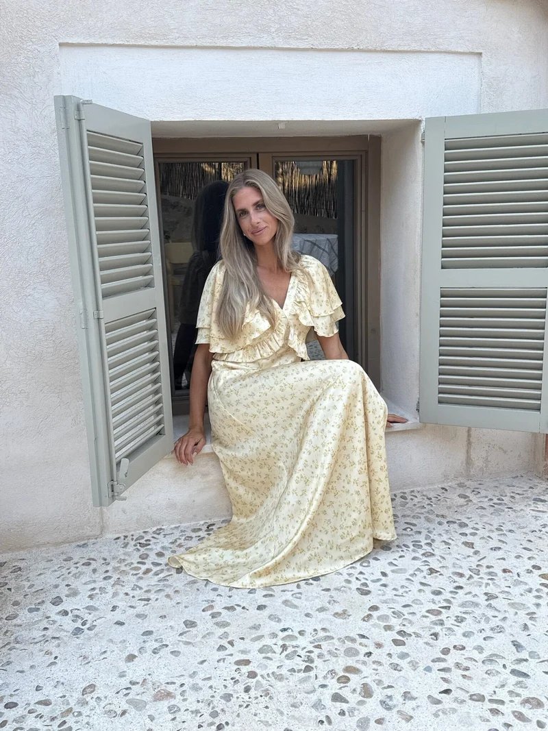 BYIC - Marthaic Maxi Dress A23935 - Yellow Flower Print