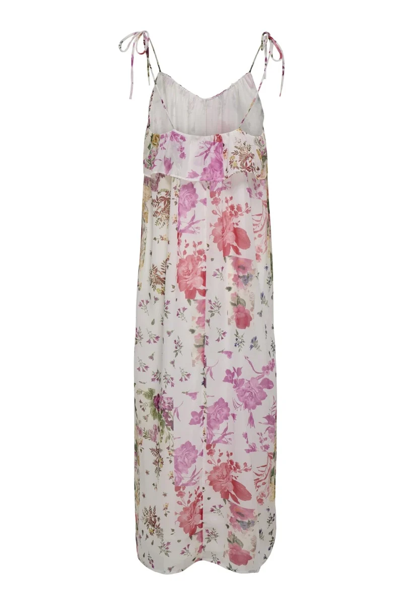 Only - Onlmilla Strap Dress - 4973256 Cloud Dancer Patchwork Flowers