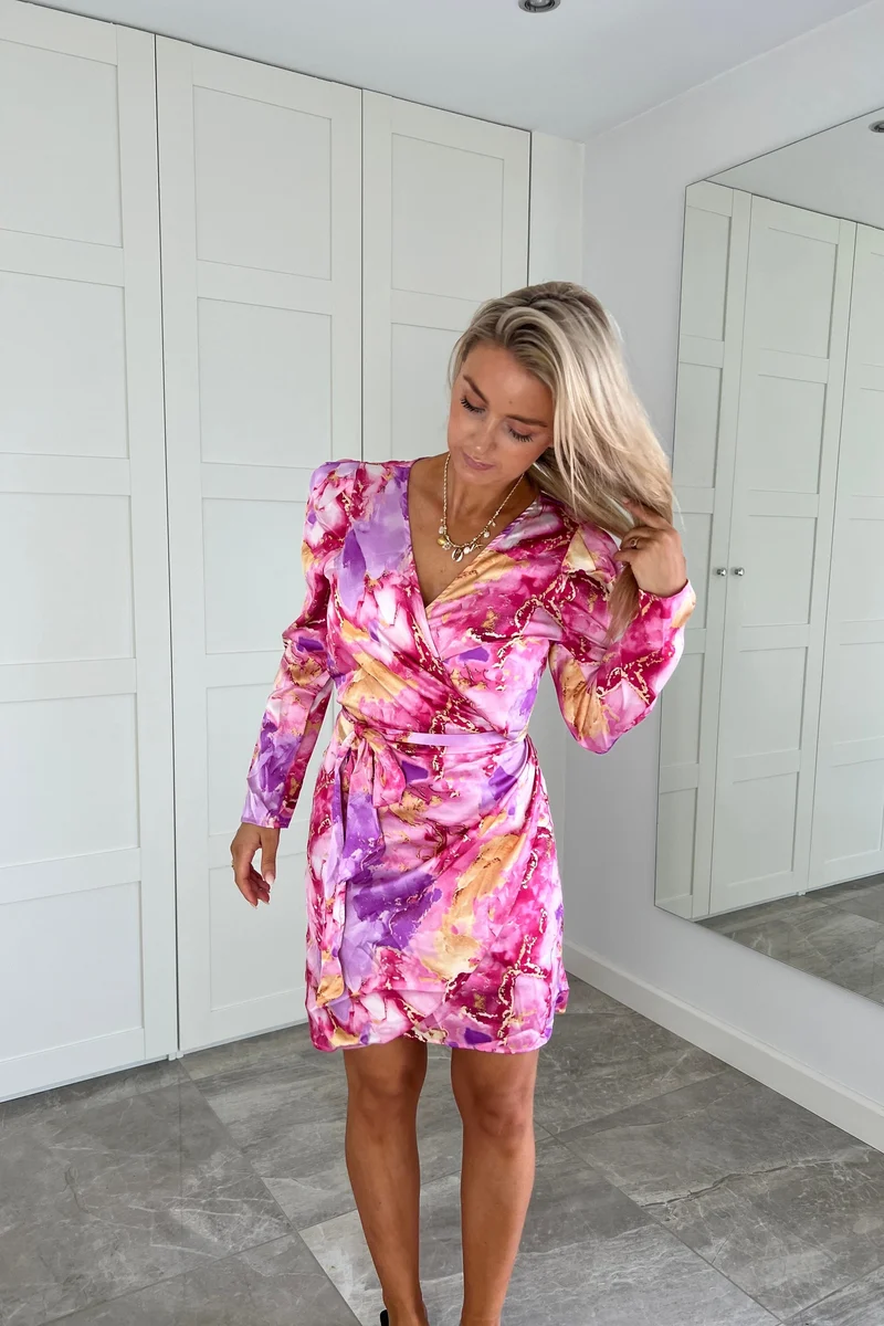 Valentin Studio - Josie Watercolour Dress 166434 - 165 - Rose