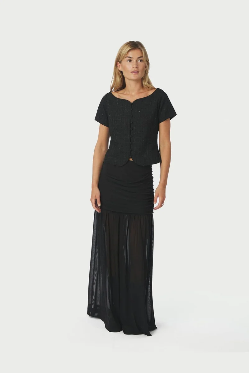 Neo Noir - Mori Layered Skirt 166934 - 100 - Black