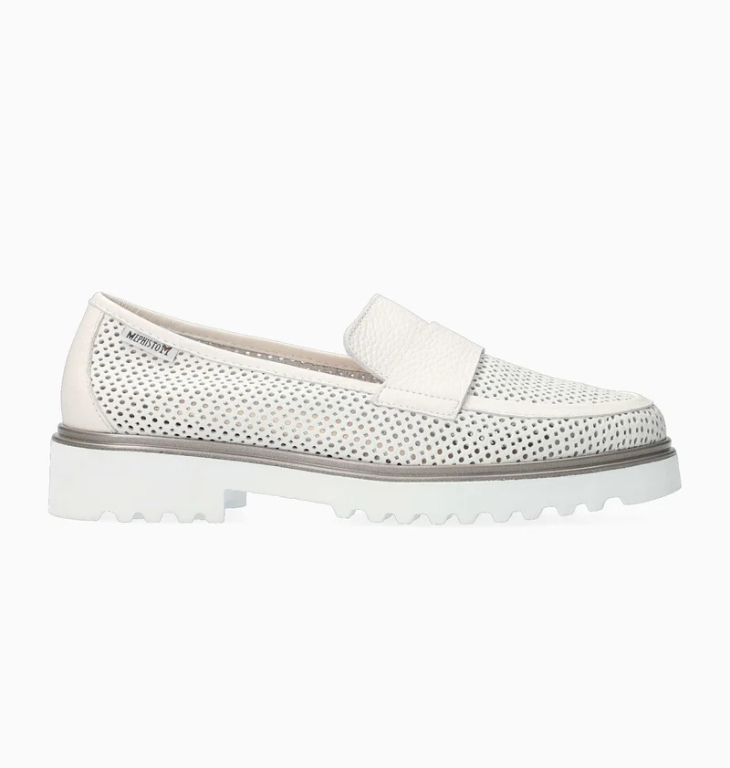 Mocassins SYLVIE PERF blancs