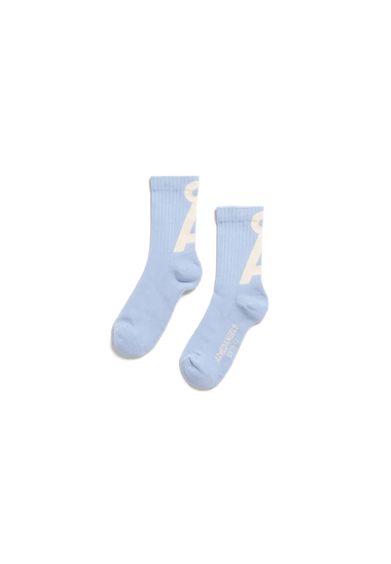 ARMEDANGELS Saamus Short Socks W soft blue-oatmilk