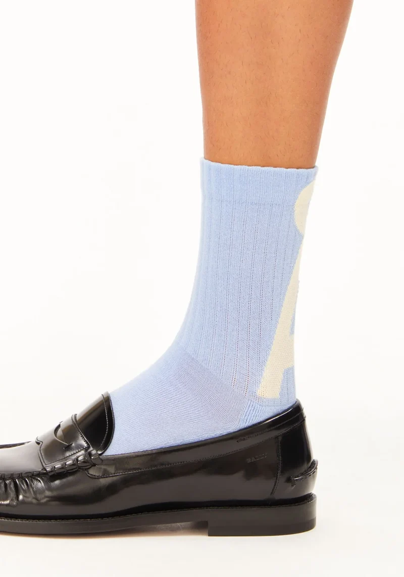 ARMEDANGELS Saamus Short Socks W soft blue-oatmilk