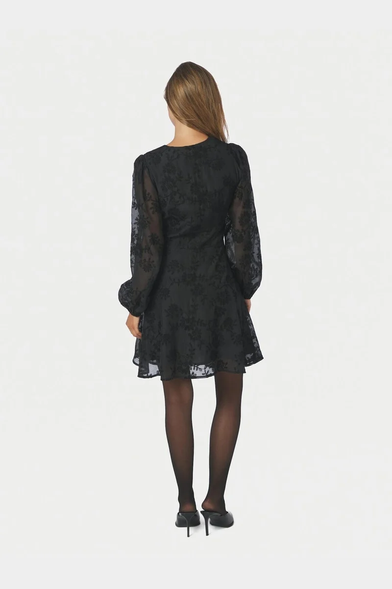 Neo Noir - Milly Embroidery Dress 170738 - 100 - Black
