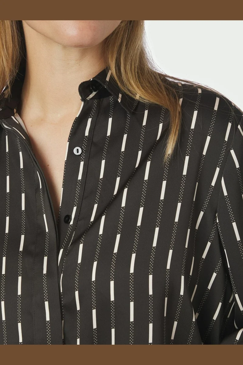 Neo Noir - Mistan Print Shirt 170711 - 676 - Dark Brown