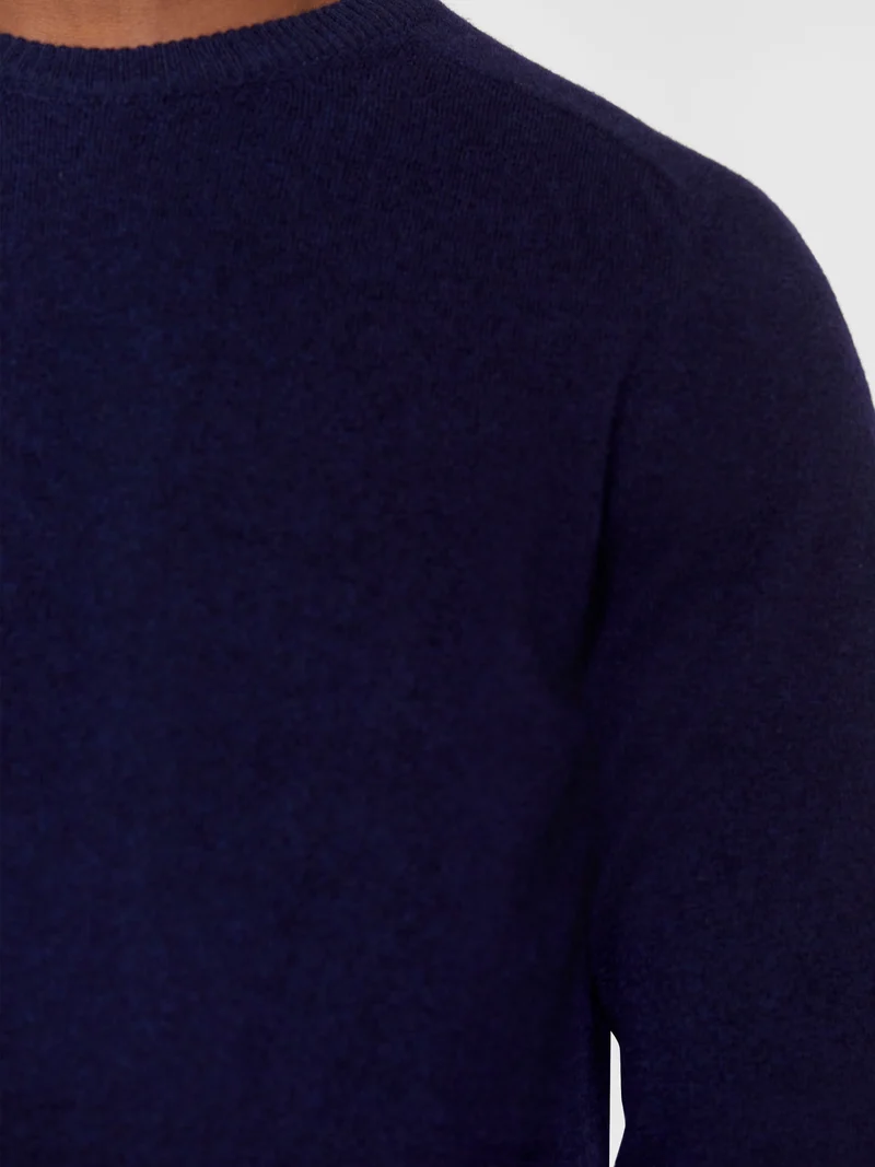 KNOWLEDGE COTTON APPAREL O-Neck Wool Knit total eclipse