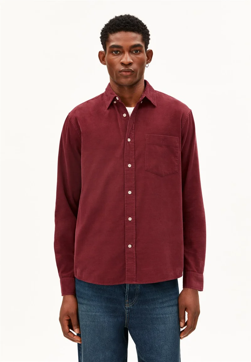 ARMEDANGELS Corduroy Longsleeve Shirt velvet red