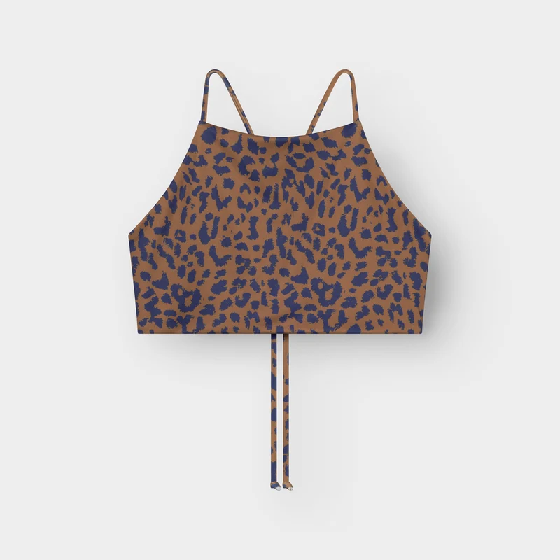 DEDICATED Bikini Top Orust Leopard Light Brown