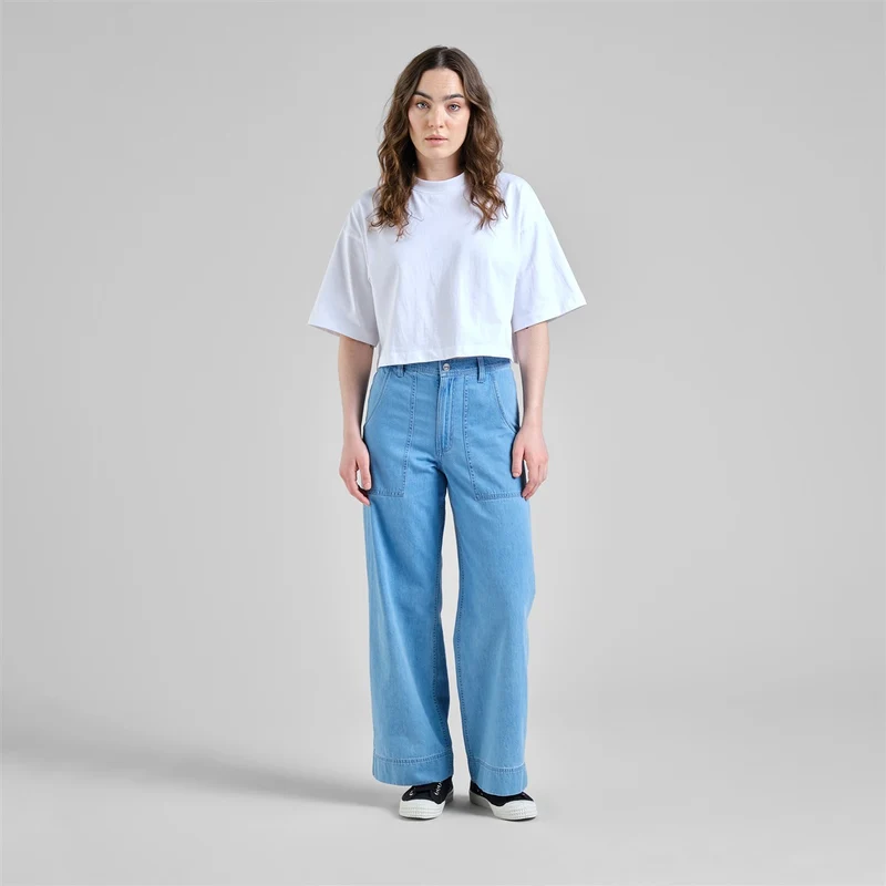 DEDICATED Workwear Pants Vara Denim Light Blue