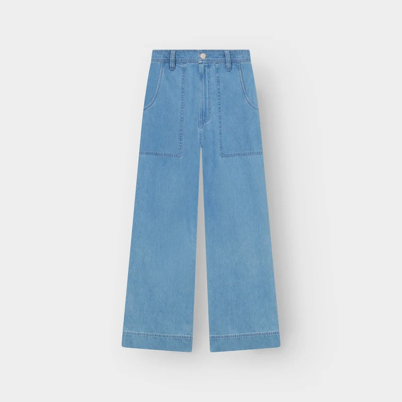DEDICATED Workwear Pants Vara Denim Light Blue
