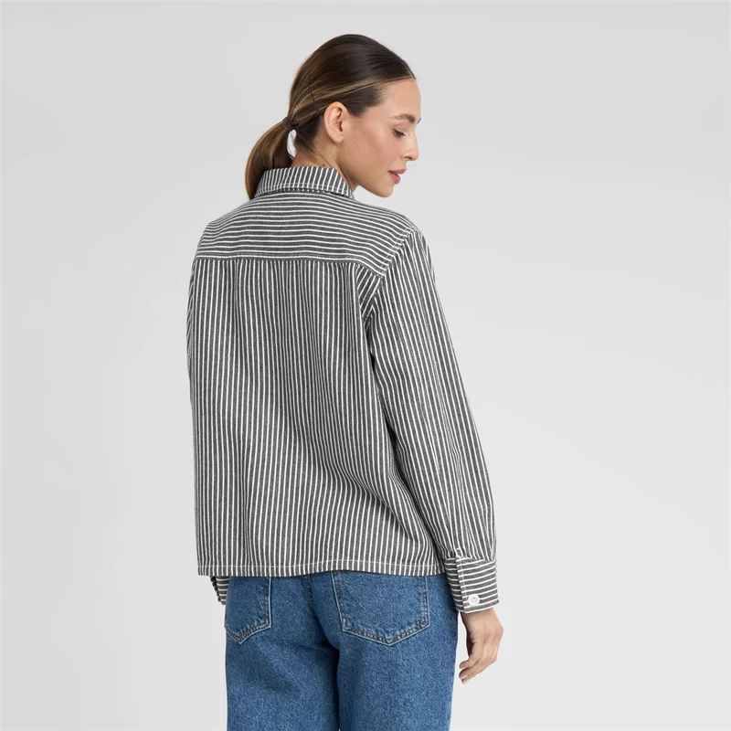 DEDICATED Jacket Stiby Work Stripe Blue