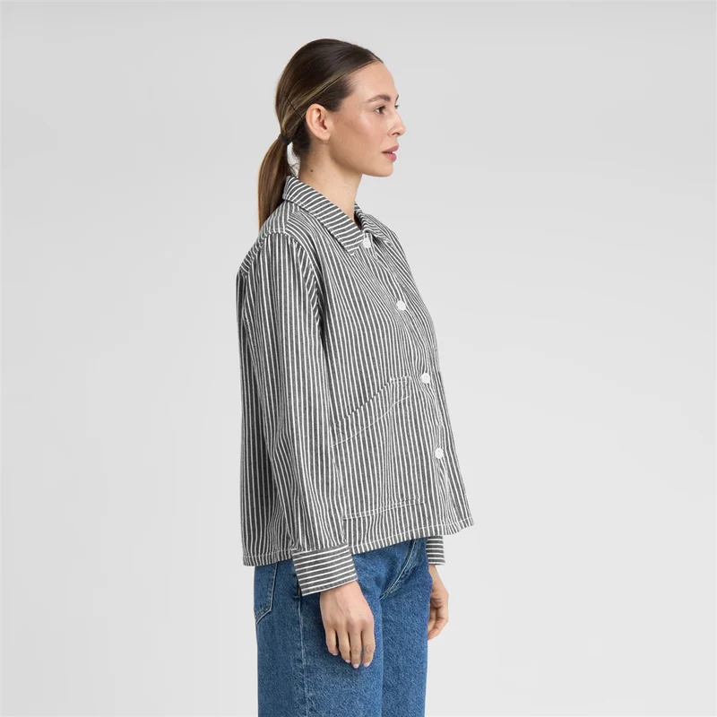 DEDICATED Jacket Stiby Work Stripe Blue