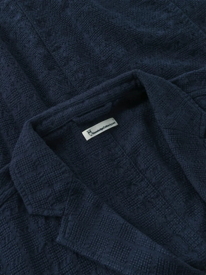 KNOWLEDGE COTTON APPAREL Structure Blazer night sky