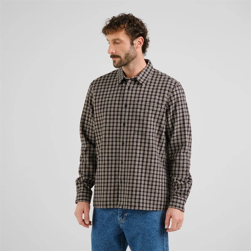 DEDICATED Shirt Rute Flannel Check Black