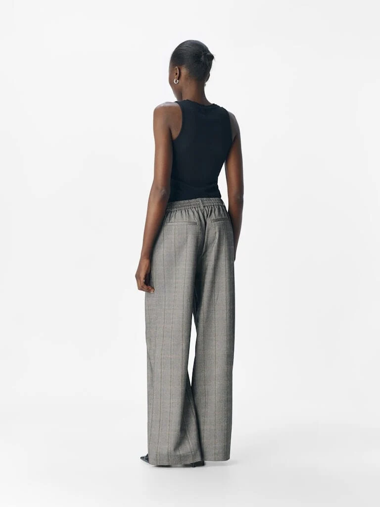 Object - Objlisa Wide Pant - 4789079 Black Humus + Tannin