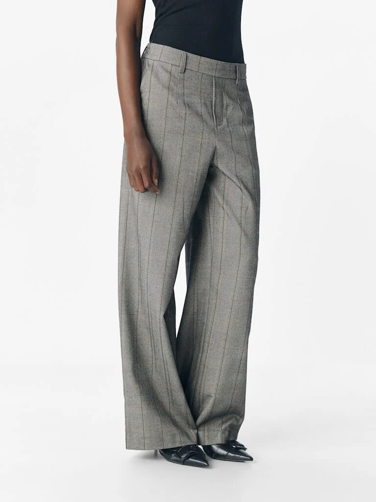 Object - Objlisa Wide Pant - 4789079 Black Humus + Tannin